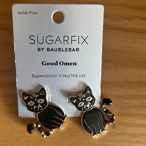 SUGARFIX HALLOWEEN BLACK CAT EARRINGS